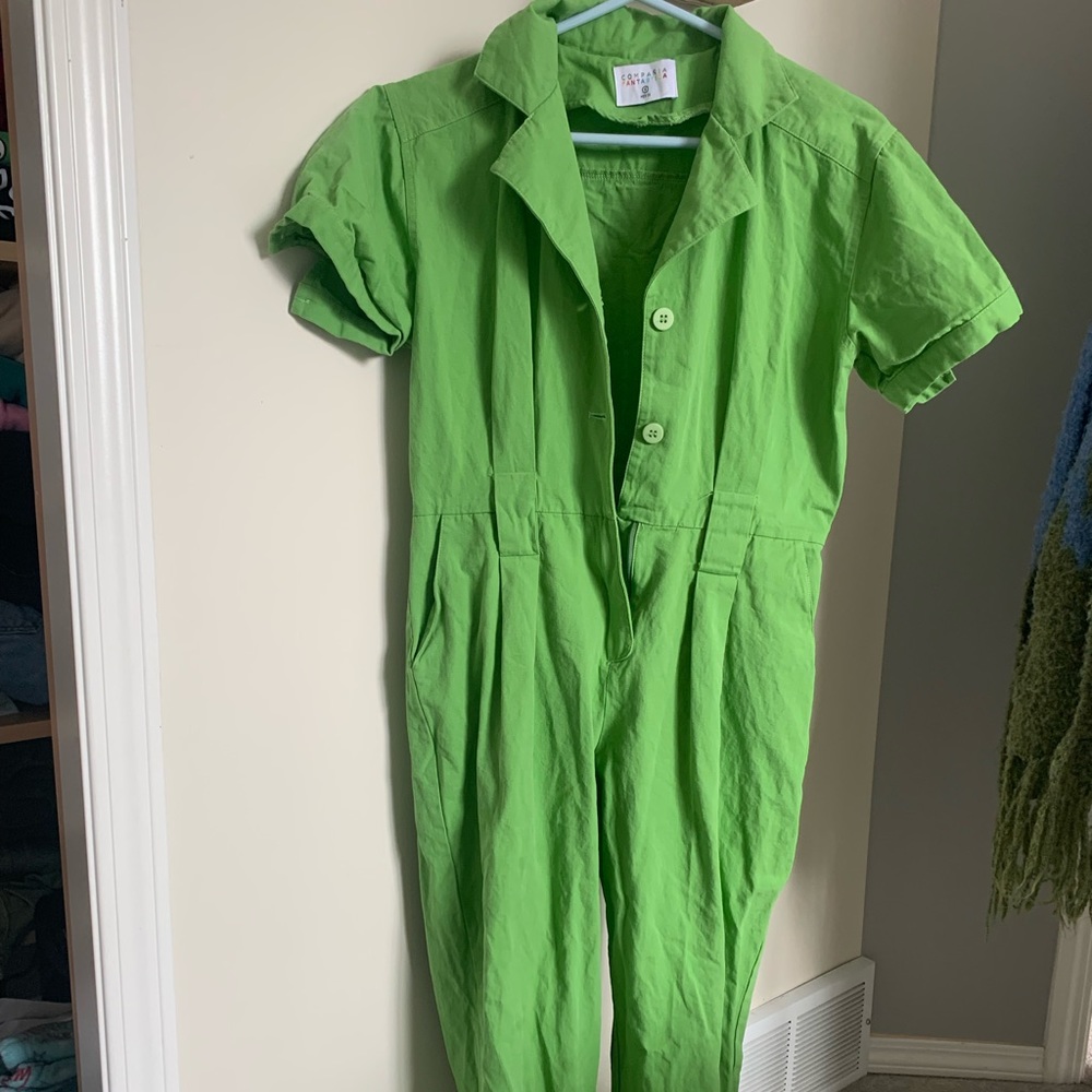 Green jumpsuit